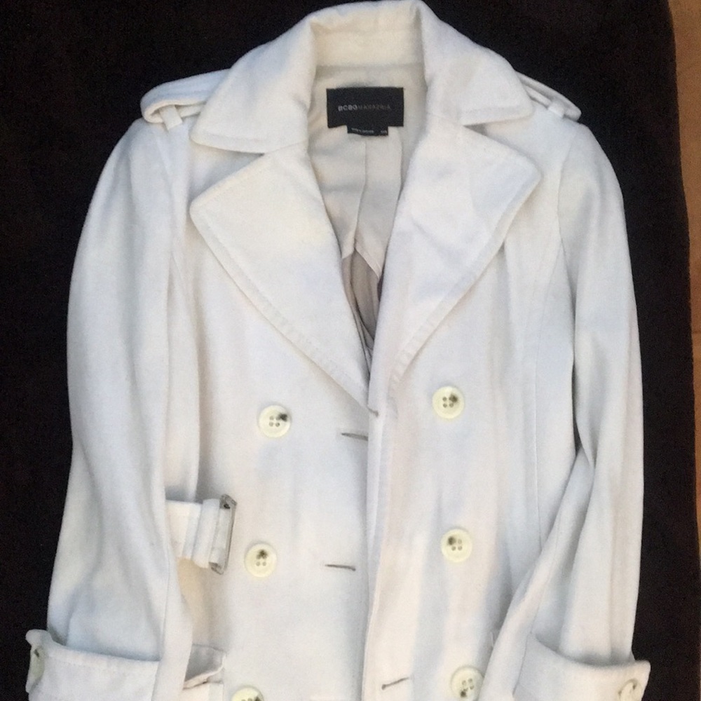 White BCBG wool coat